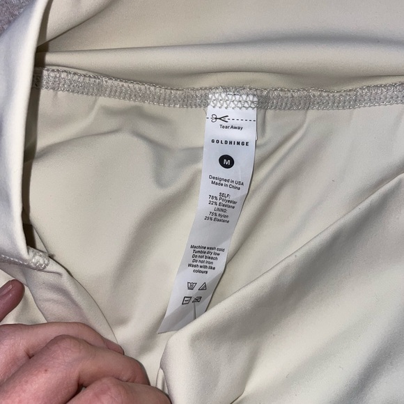 NWT Bundle 2 Goldhinge Pleated Skirts Pink and Cream Womens M - Picture 3 of 4